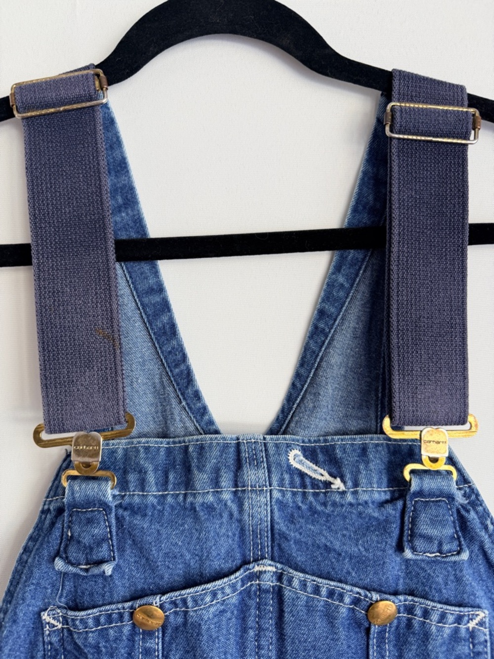 Carhartt Denim Bib Overalls 36x30 – Vintage Workwear Unisex Oversized Fit - Picture 3 of 12